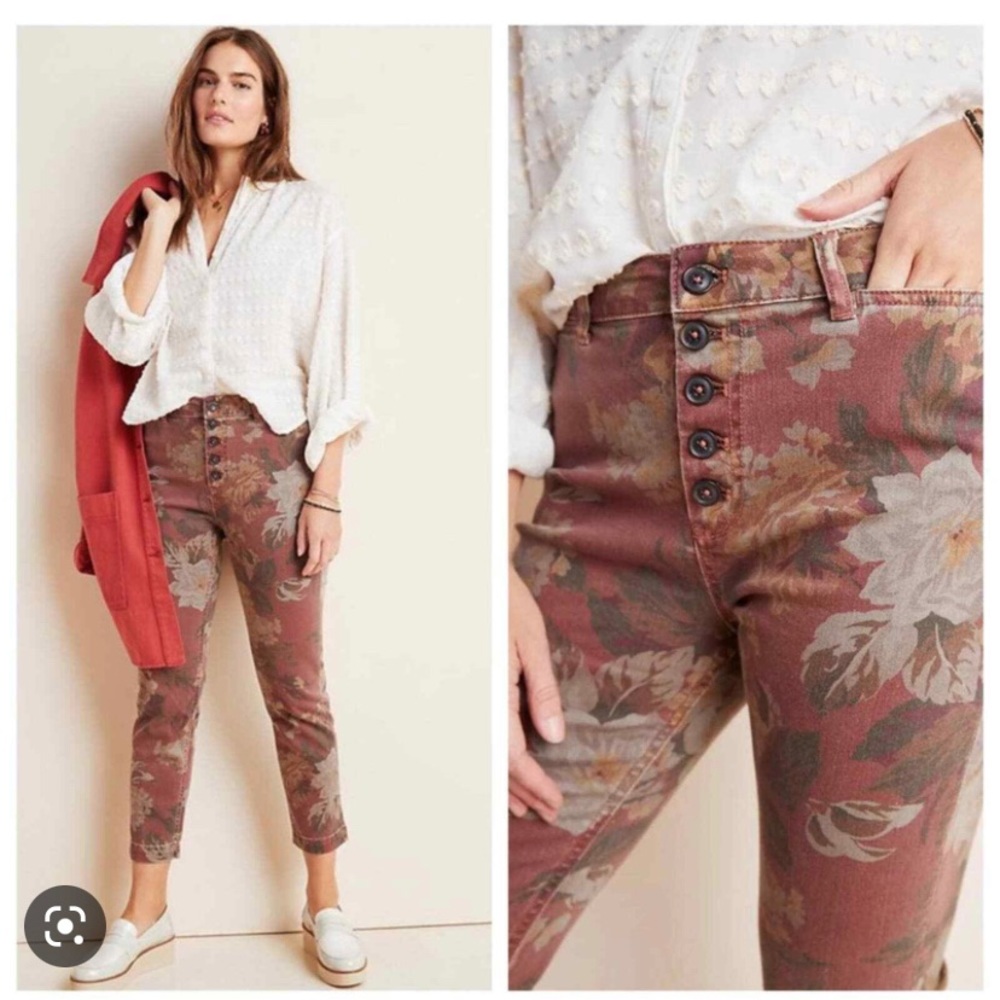 Pilcro Anthropologie Floral Pants - size 25